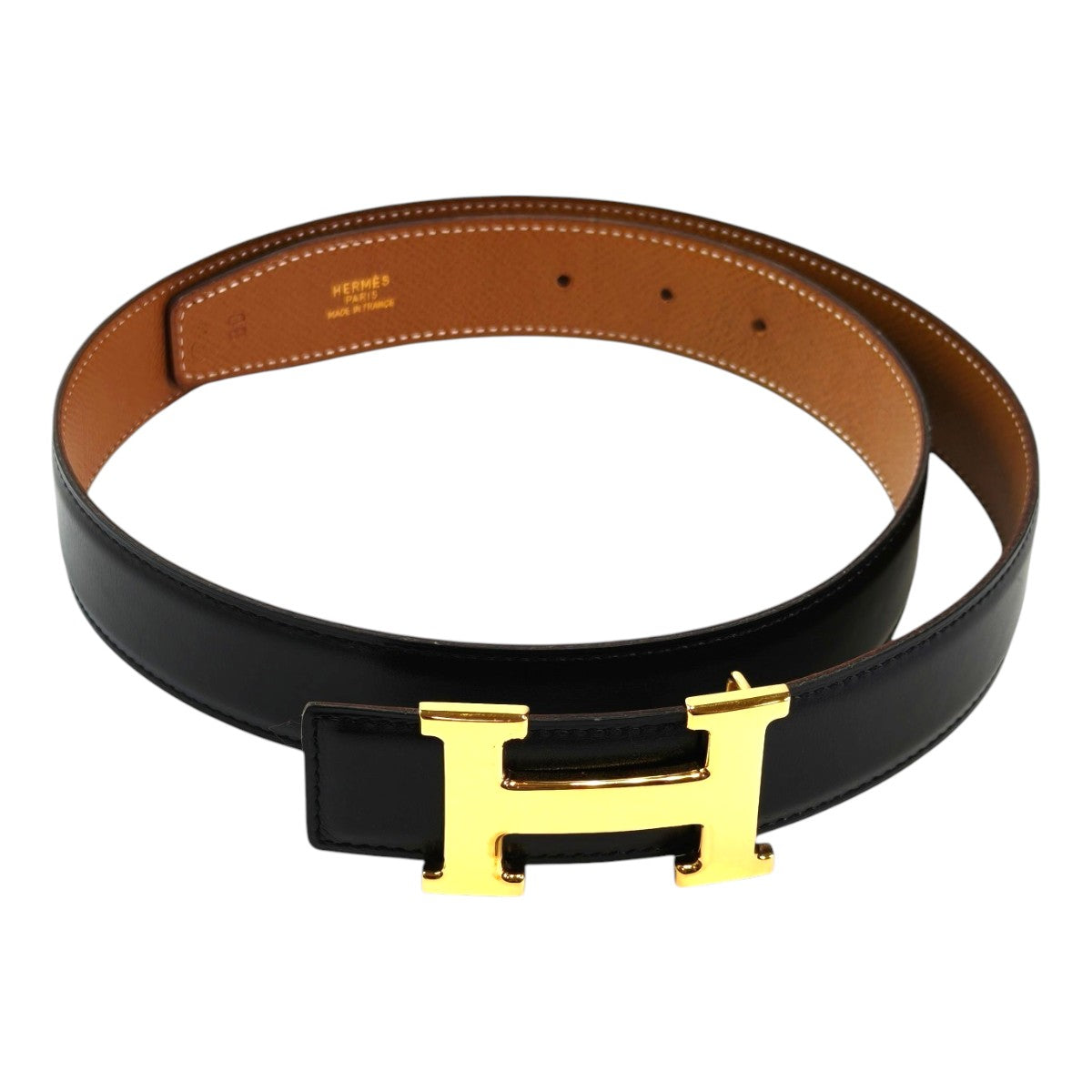 HERMES Constance H Belt Reversible Black x Brown Model number: 11722