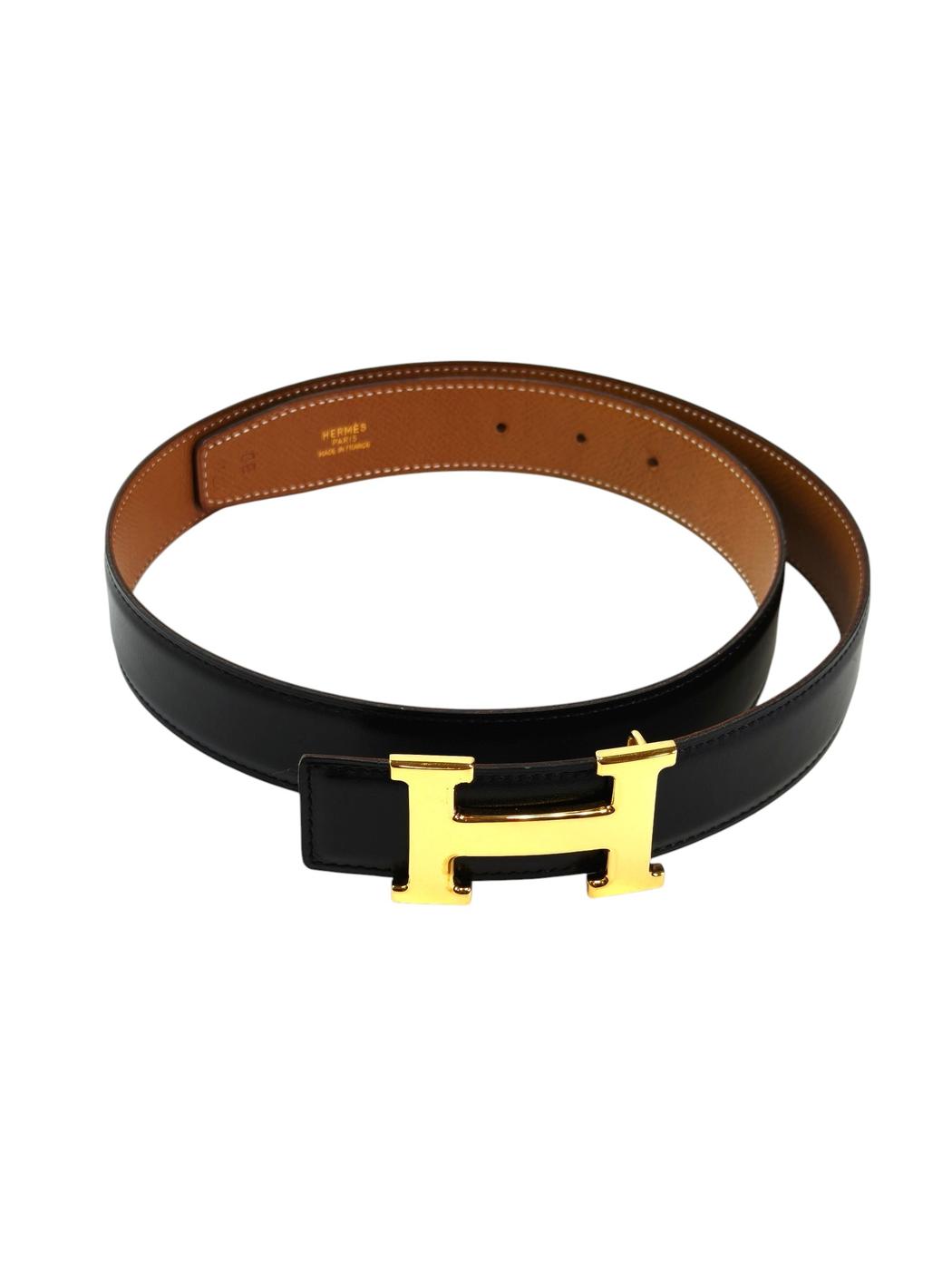 HERMES Constance H Belt Reversible Black x Brown Model number: 11722
