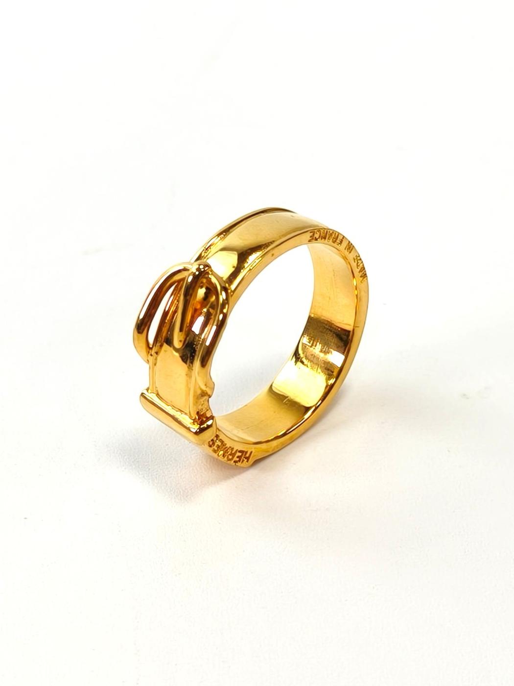 HERMES Belt-Style Scarf Ring Gold Reference Number: 11782
