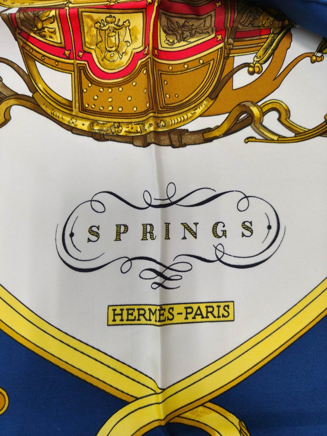 HERMES 爱马仕 Carre 90 春之丝巾 蓝色 管理编号：11786