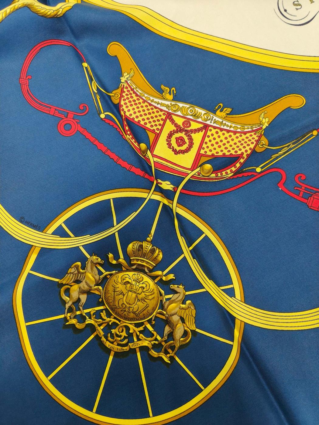 HERMES 爱马仕 Carre 90 春之丝巾 蓝色 管理编号：11786