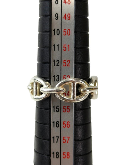 HERMES Chaine d'Ancre Enchainee #54 Ag925 Silver Ring, Size 14, Control Number: 11853