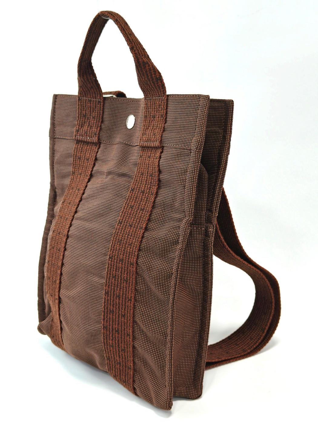 HERMES 爱马仕 H Line Ad PM Cadena 钥匙×2 双肩包 棕色 管理编号：11864
