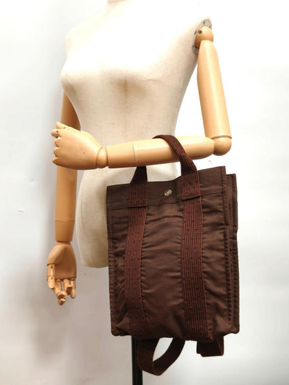 HERMES 爱马仕 H Line Ad PM Cadena 钥匙×2 双肩包 棕色 管理编号：11864