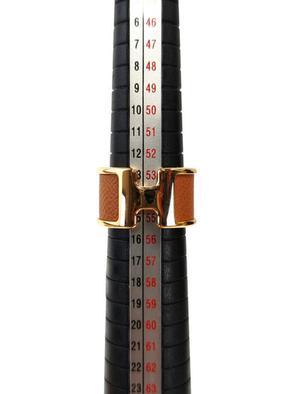 HERMES爱马仕 O'lymph H 戒指 #M 14号#54 戒指 棕色 管理编号：11868