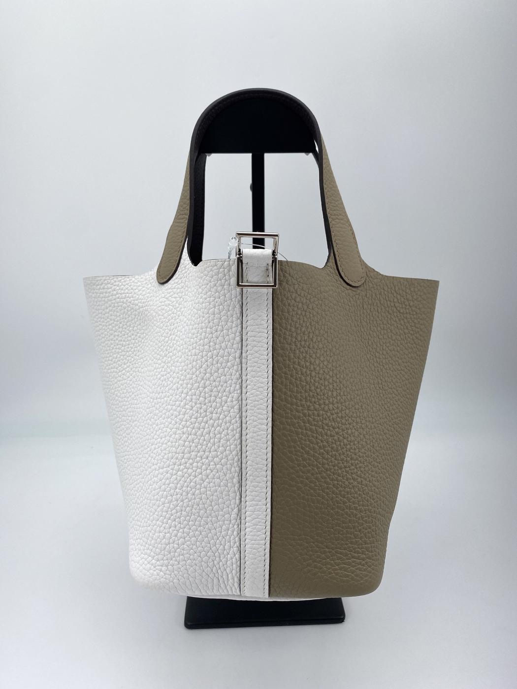 【新品同様】エルメス HERMES ピコタンロック 18 PM カザック ピコタン トリヨンクレマンス  シルバー金具 W刻印 管理番号：9165