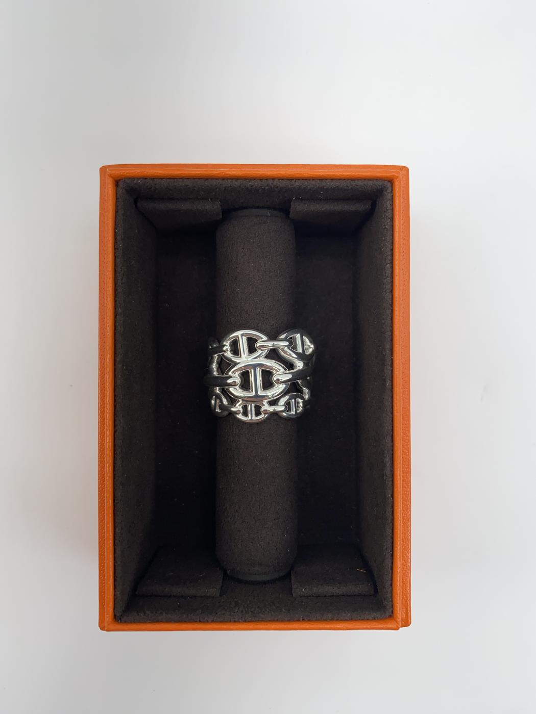【新品同様】HERMES エルメス シェーヌダンクル アンシェネGM #57 シルバー リング 指輪 Ag925 SV925 管理番号：9171