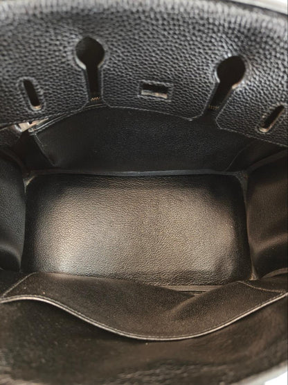 HERMES エルメス バーキン25 トゴ キャバン ハンドバッグ 黒 管理番号：9986