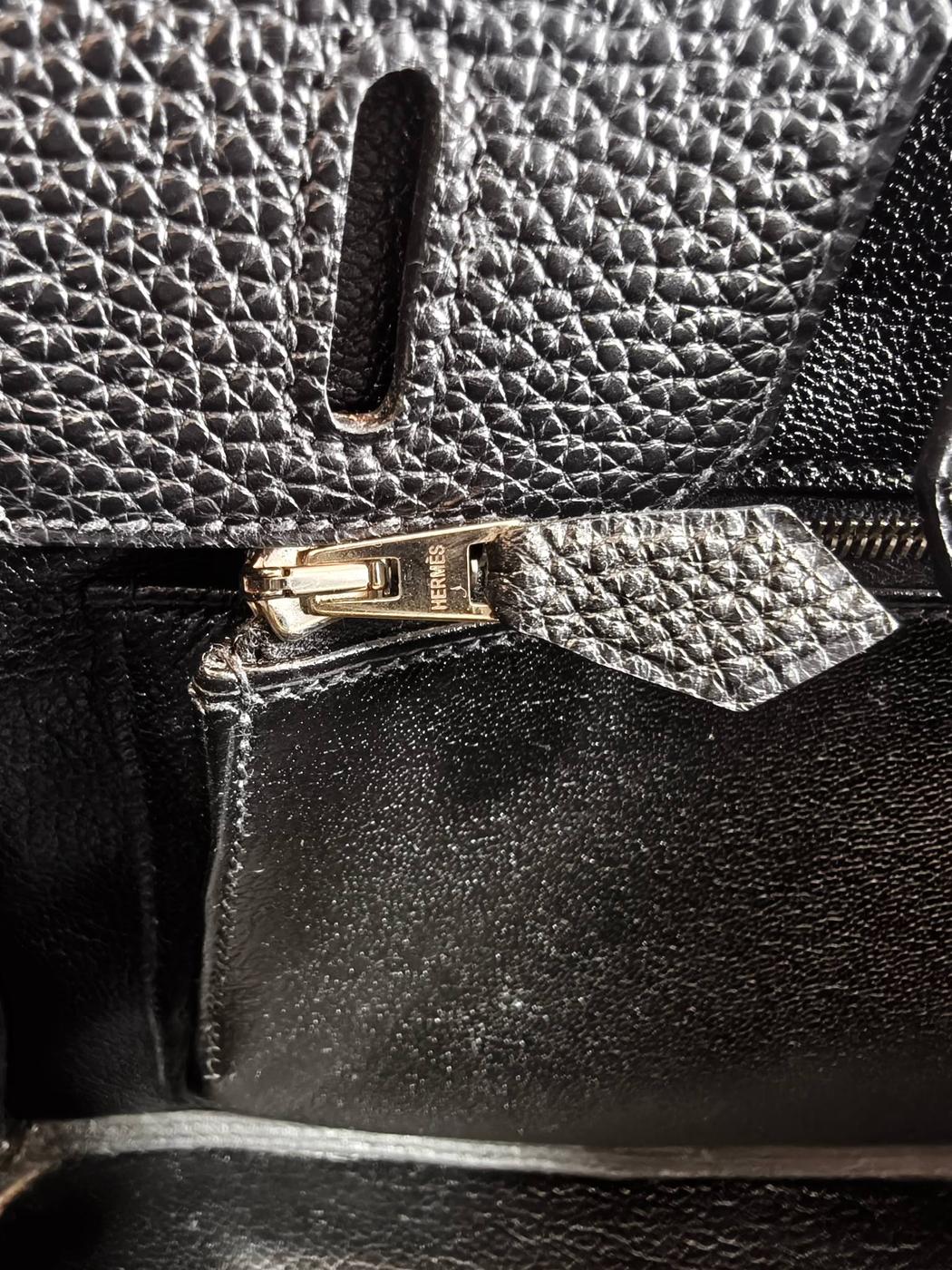 HERMES エルメス バーキン25 トゴ キャバン ハンドバッグ 黒 管理番号：9986