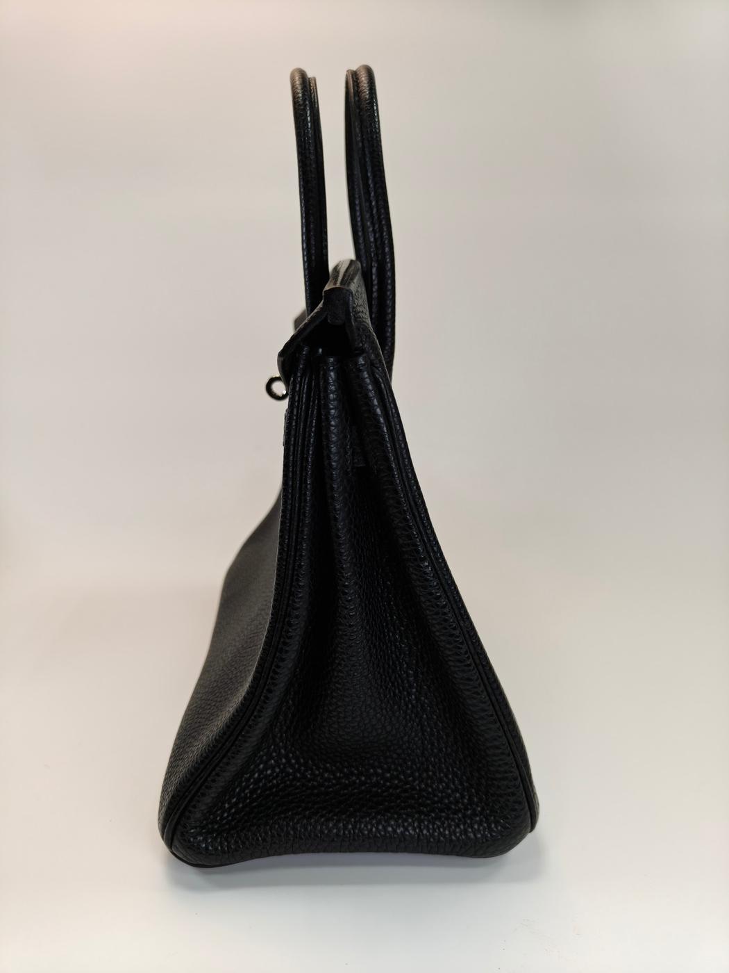 HERMES エルメス バーキン25 トゴ キャバン ハンドバッグ 黒 管理番号：9986