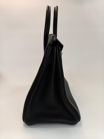 HERMES エルメス バーキン25 トゴ キャバン ハンドバッグ 黒 管理番号：9986