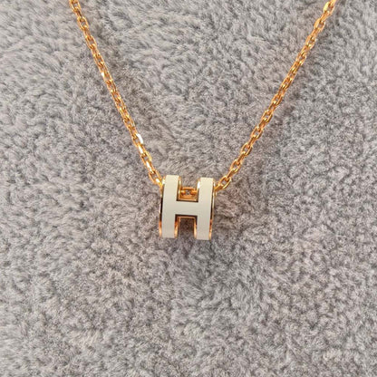 HERMES エルメス ミニ ポップアッシュ ポップH ネックレス ホワイト 管理番号：9999