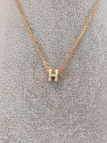 HERMES エルメス ミニ ポップアッシュ ポップH ネックレス ホワイト 管理番号：9999