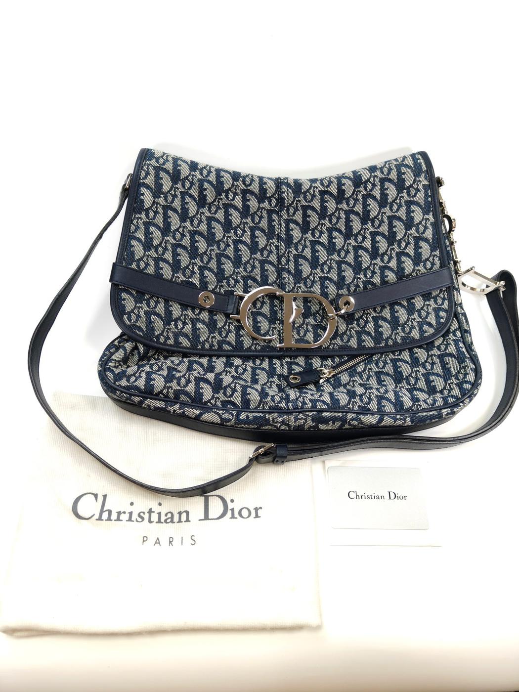 Christian Dior Trotter 单肩包，海军蓝，参考编号：10032