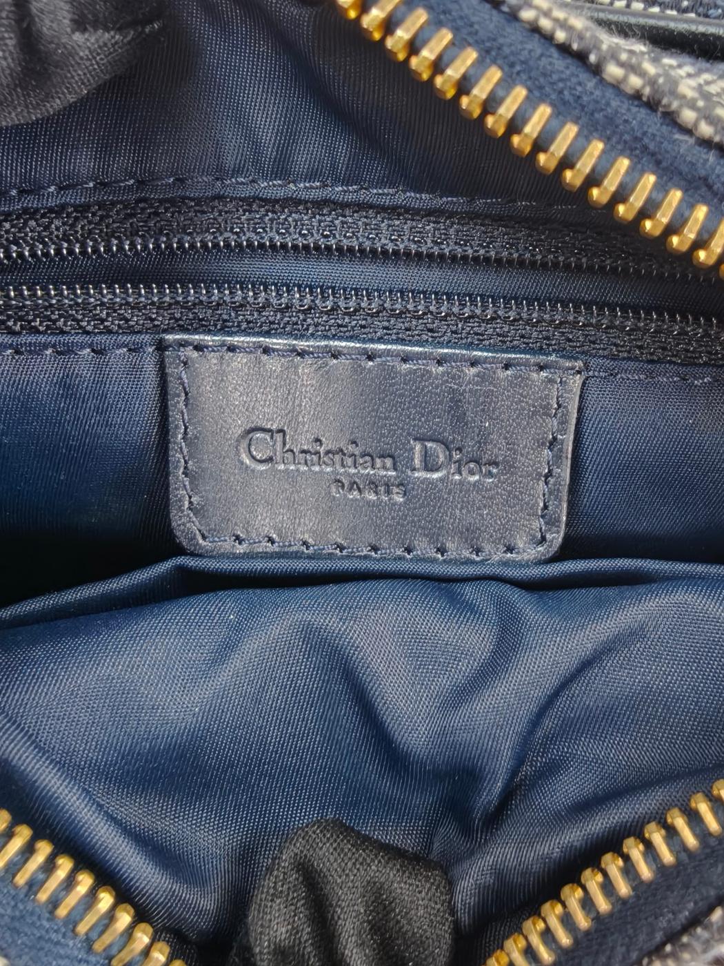Dior ディオール ショルダーバッグ トロッター 総柄 レザー キャンバス ブラック 管理番号：10116