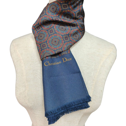 Christian Dior Silk Scarf Navy Control Number: 10464