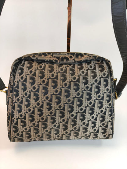Christian Dior ディオール トロッター ショルダーバッグ ブラック×ベージュ 管理番号：10477
