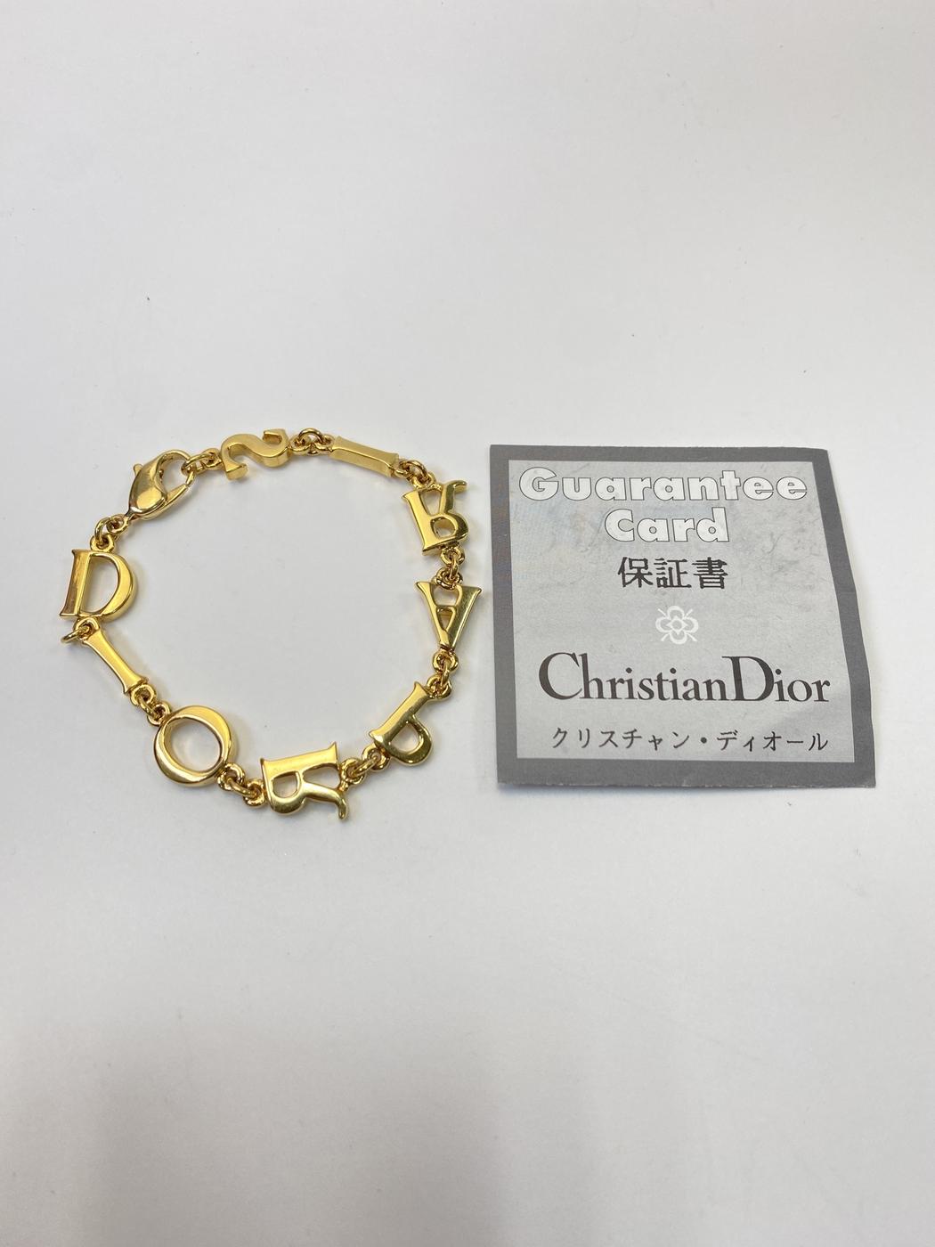 Christian Dior ディオール ロゴ ブレスレット ゴールド 管理番号：10801