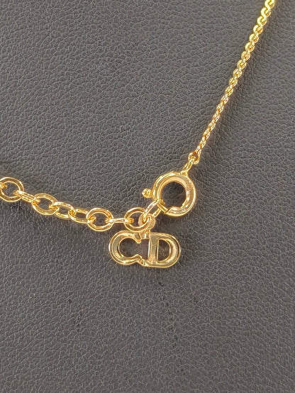 Christian Dior CD Logo Necklace Gold Control Number: 11098