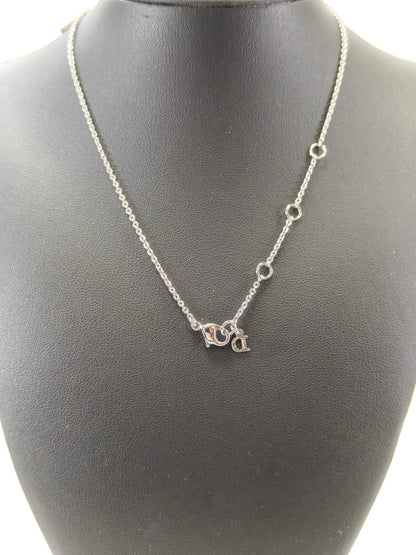 Christian Dior ディオール ロゴ ネックレス シルバー 管理番号：11102