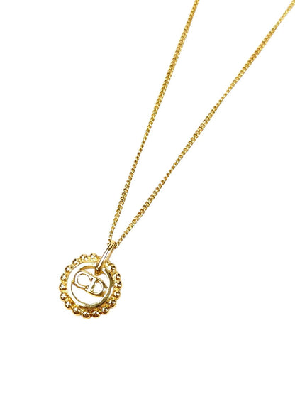 Christian Dior CD标志复古金项链。参考编号：9959。