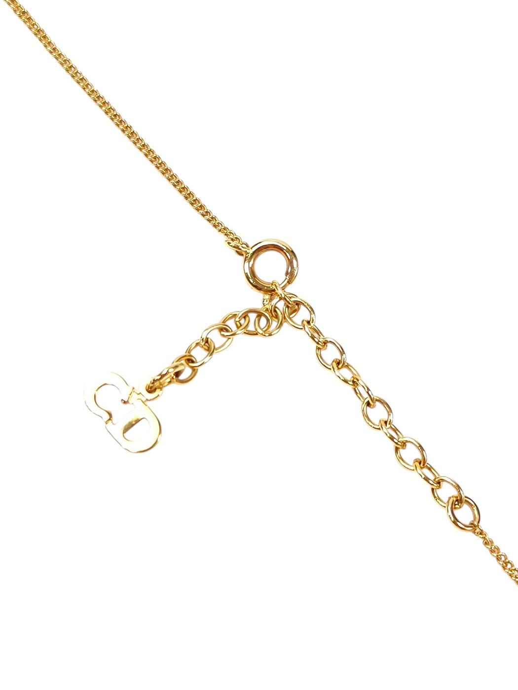 Christian Dior CD标志复古金项链。参考编号：9959。