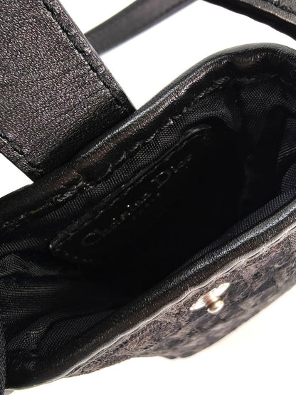クリスチャンディオール Christian Dior トロッター ショルダーバッグ ショルダーポーチ ミニバッグ 黒 管理番号：9969