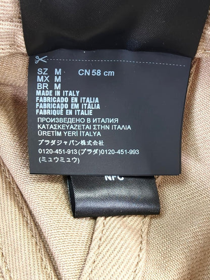 PRADA プラダ ベースボール キャップ 帽子 コットン ベージュ 管理番号：10668