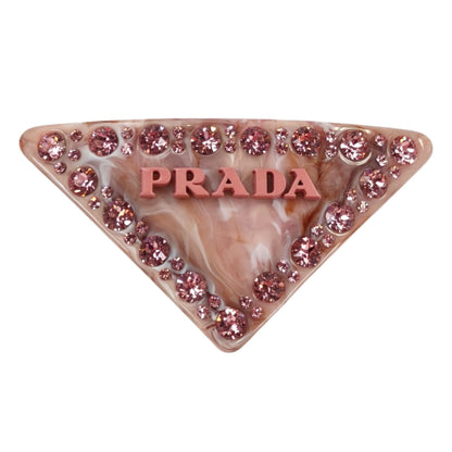 PRADA 普拉达 三角形发夹 发饰 粉色 商品编号：10897