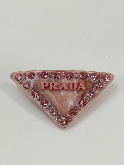 PRADA 普拉达 三角形发夹 发饰 粉色 商品编号：10897