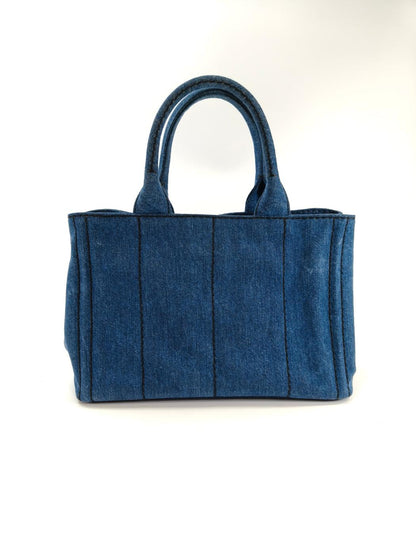PRADA プラダ カナパ 2Way トートバッグ ショルダーバッグ デニム 管理番号：10982