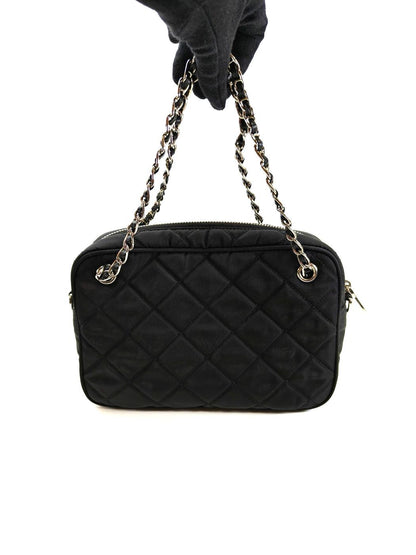 PRADA プラダ TESSUTO IMPUNTU キルティング ショルダーバッグ ハンドバッグ 2Way ブラック 管理番号：10983