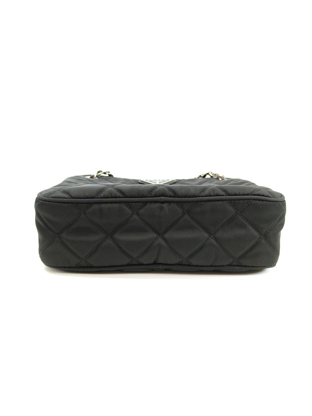PRADA プラダ TESSUTO IMPUNTU キルティング ショルダーバッグ ハンドバッグ 2Way ブラック 管理番号：10983
