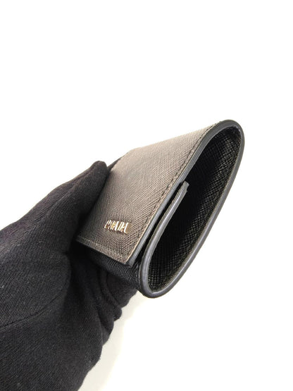 PRADA Saffiano Leather Coin Purse Black Control Number: 10987