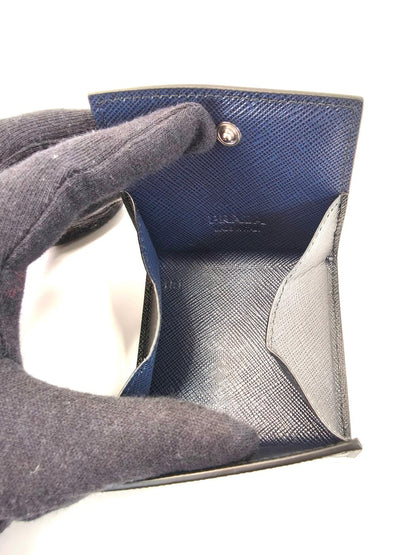 PRADA Saffiano Leather Coin Purse Black Control Number: 10987