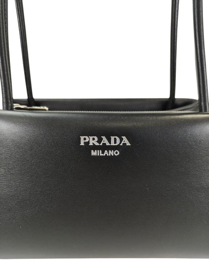 PRADA 普拉达 皮革托特包 单肩包 黑色 管理编号：11325