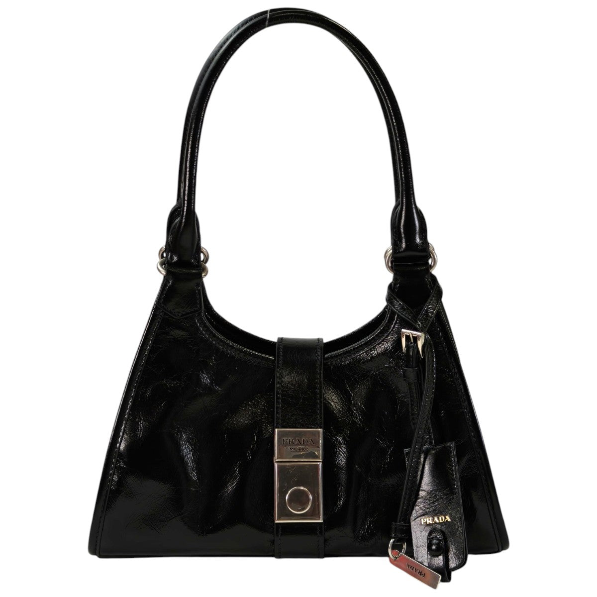 PRADA 普拉达 黑色小号皮革托特包 商品编号：11367