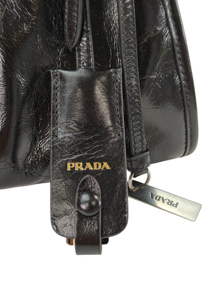 PRADA 普拉达 黑色小号皮革托特包 商品编号：11367