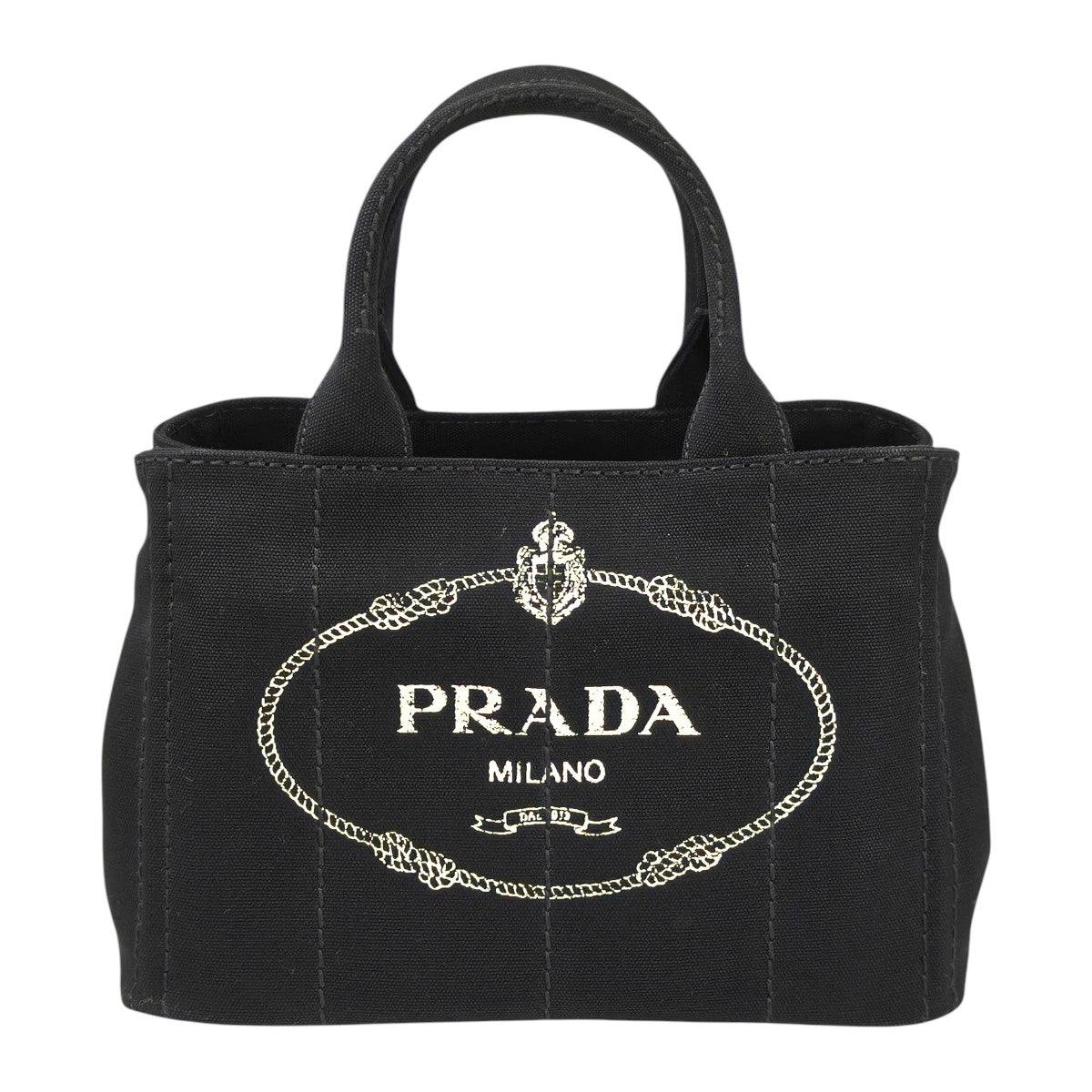 PRADA Canapa 2-Way Tote Bag Black Item Number: 11572