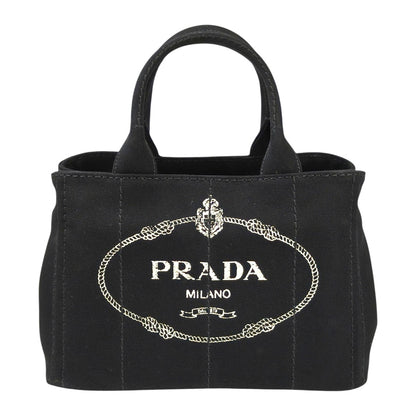 PRADA Canapa 2-Way Tote Bag Black Item Number: 11572