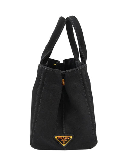 PRADA Canapa 2-Way Tote Bag Black Item Number: 11572