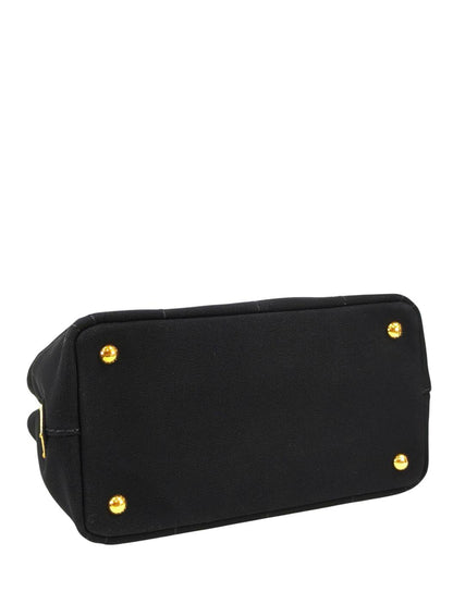 PRADA Canapa 2-Way Tote Bag Black Item Number: 11572