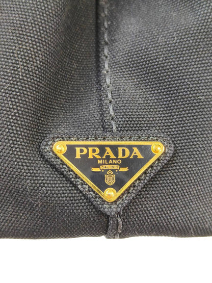 PRADA Canapa 2-Way Tote Bag Black Item Number: 11572