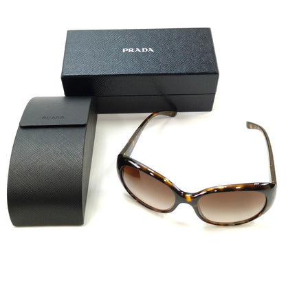 PRADA 三角形标志玳瑁蝴蝶太阳镜，棕色，货号：9981