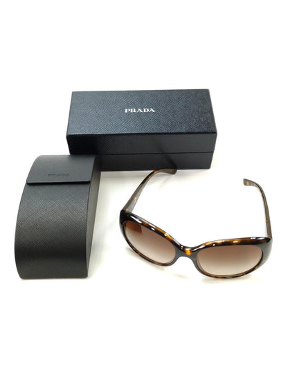 PRADA 三角形标志玳瑁蝴蝶太阳镜，棕色，货号：9981