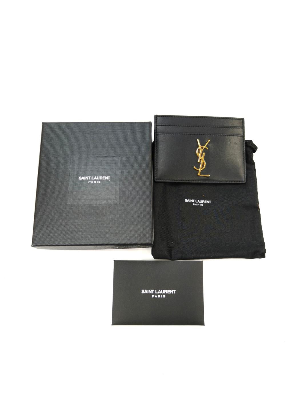 Saint Laurent サンローラン カサンドラ カードケース 名刺入れ ブラック 管理番号：10373