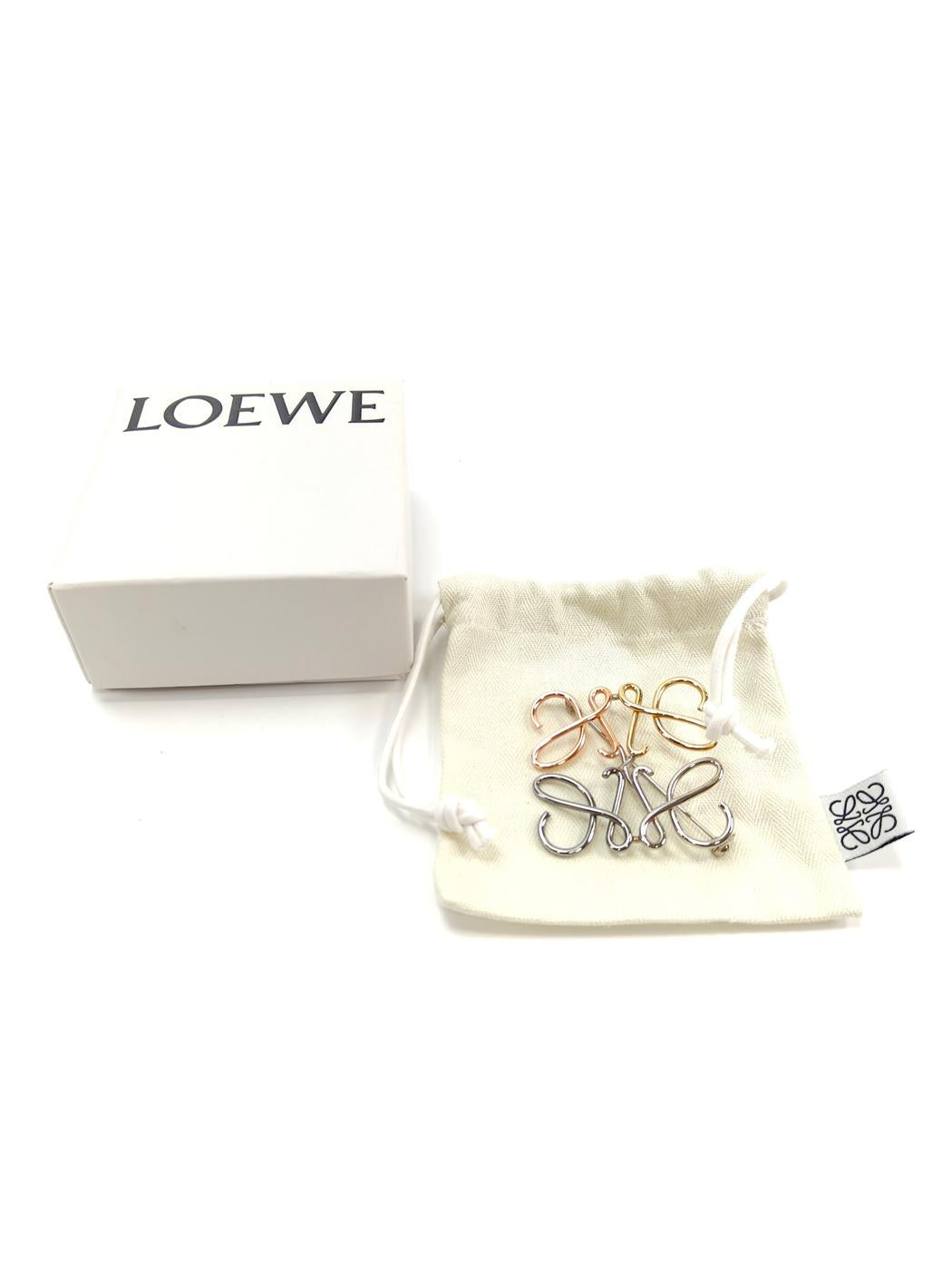 LOEWE ロエベ ブローチ アナグラム マルチカラー ゴールド×シルバー 管理番号：10051