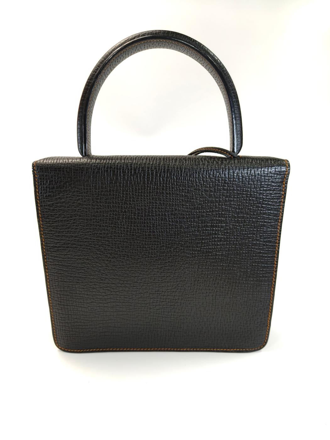 LOEWE ロエベ 2Way ハンドバッグ ショルダーバッグ バルセロナ ロゴ押し ブラック 管理番号：10320