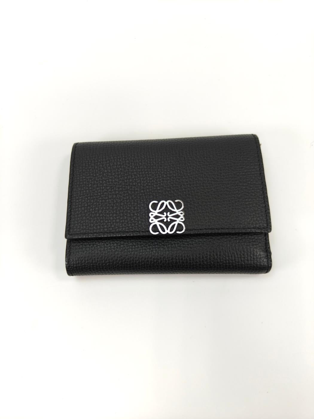 LOEWE ロエベ アナグラム バーティカル トリフォルド ウォレット 三つ折り 財布 ブラック 管理番号：10339