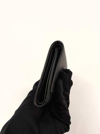 LOEWE ロエベ アナグラム バーティカル トリフォルド ウォレット 三つ折り 財布 ブラック 管理番号：10339